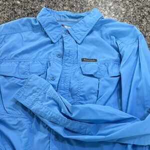 Simms Men's Blue Fishing Guide shirt Medium